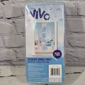 Vivo Curtains Microfiber Window Panels 82" X 63" Set Of 2 Brand New